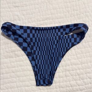 Skatie Blue Checkered Bikini Bottom